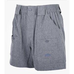 AFTCO Shorts Mens 38 Gray Cargo Stretch Fishing Elastic Waist Outdoor Pockets